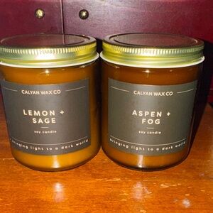 Cayman Wax Co Soy Candle Set - Lemon Sage and Aspen Fog